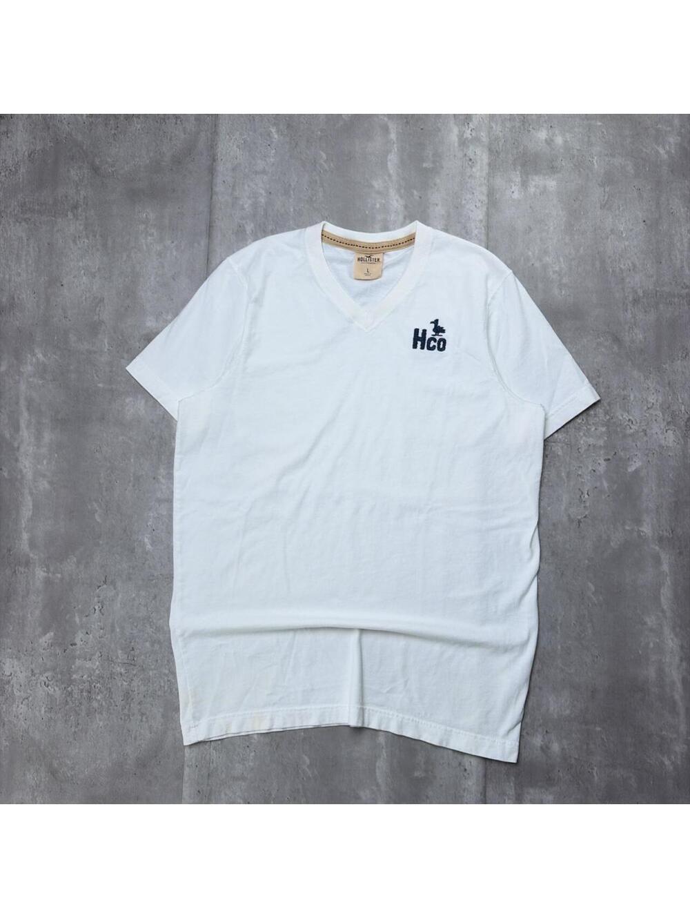 Y2K White Hollister Surf Grunge Skater T-Shirt